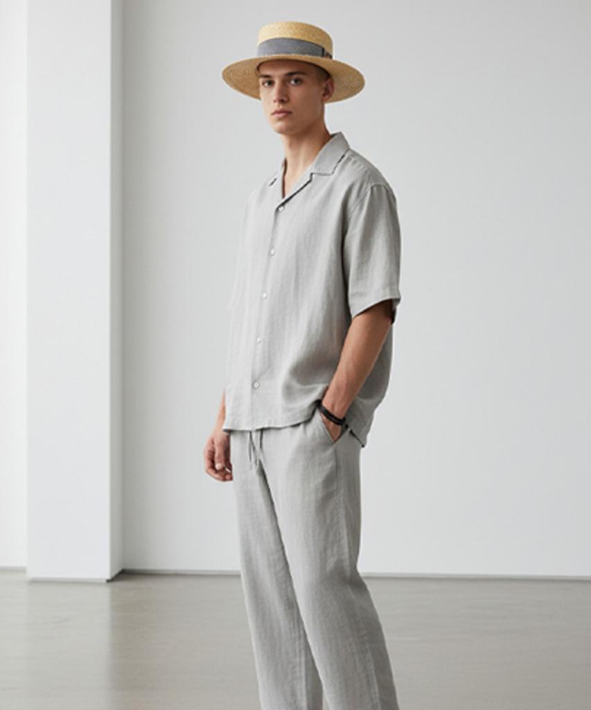Stripe Line Kangkang Panama Hat