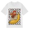 Unisex Clothing Unisex Chicken Banana Funny Meme Vintage Tshirts Shortsleeved Casual Hiphop Oversized Tshirts Fashion T Shirt