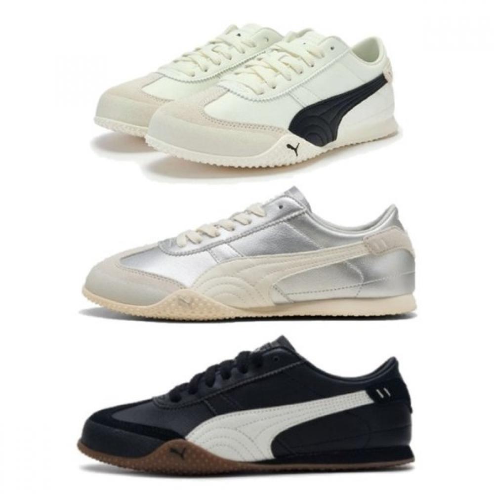 Puma Bella Lea Sneakers Leather Shoes 01 Warm White/220