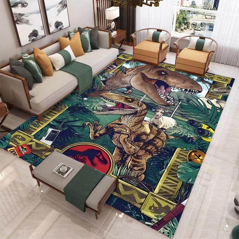 

Jurassic World Dinosaur Print Rug Non-slip Washable Carpet for Home Living Room Bedroom Rug Bathroom Floor Mat Kitchen Doormat 40x60cm