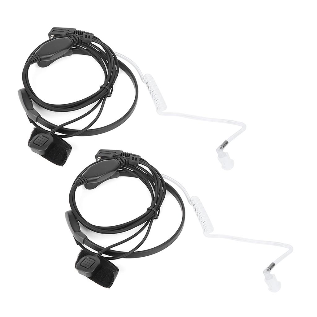 2pcs Two Way Radio Headphone Throat Microphone Headset Fit for BaoFeng UV-5R UV-6R UV B5 BF-888S