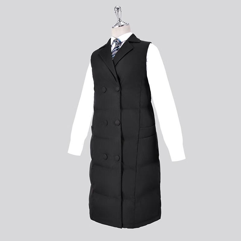 Teluoman Women's Mid-Length Lapel Padded Vest