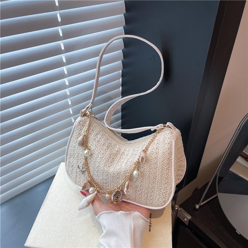 Chain underarm bag women's new shiny versatile shoulder bag trendy temperament fashionable dumpling bag