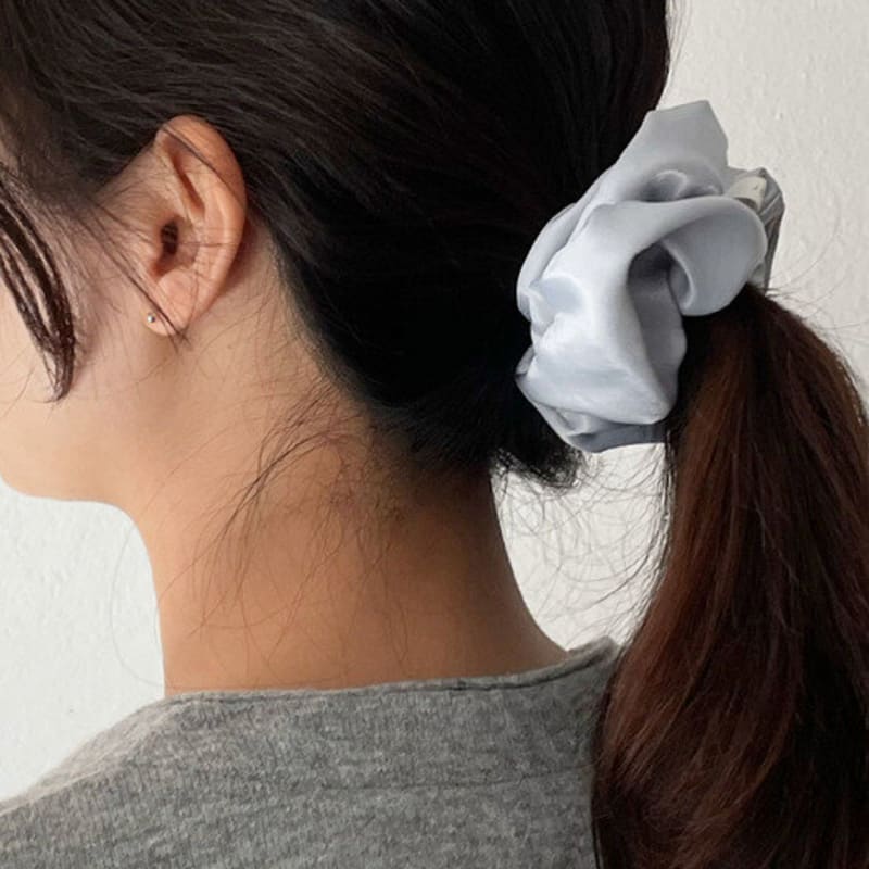 Oar Glossy Satin Scrunchies [AiryBlue]