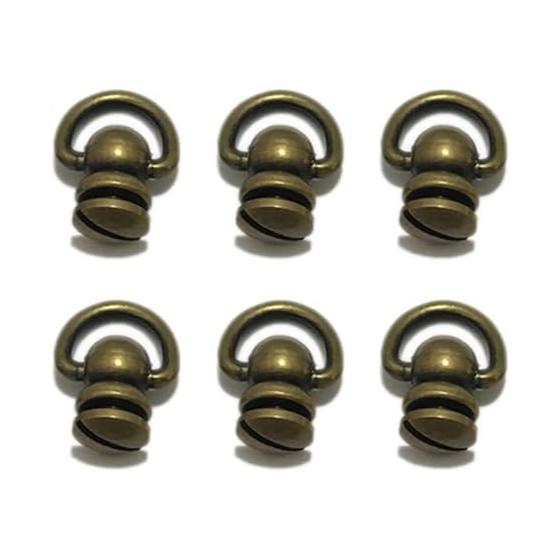 Felimoa Tochikan Drop Handle Rotating Joint Fittings for Leather Crafts Set of 6