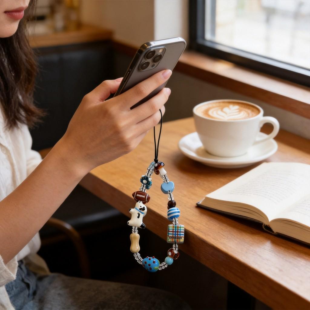 Ceramic Dog Phone Lanyard With Pvc Material Handcrafted For Men And Women