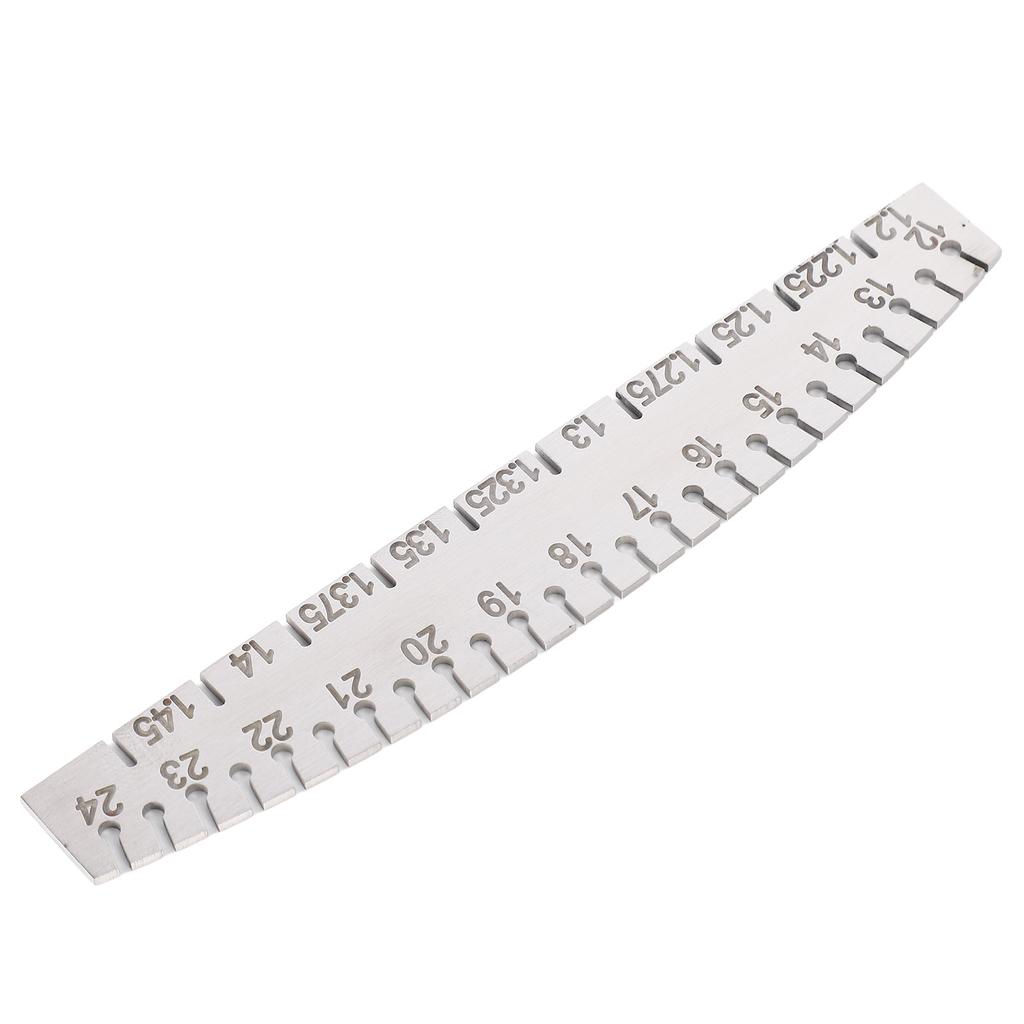 Piano String Gauge with Clear Scales Metal Measuring Ruler for Guitar Ukulele Stringed Instrument