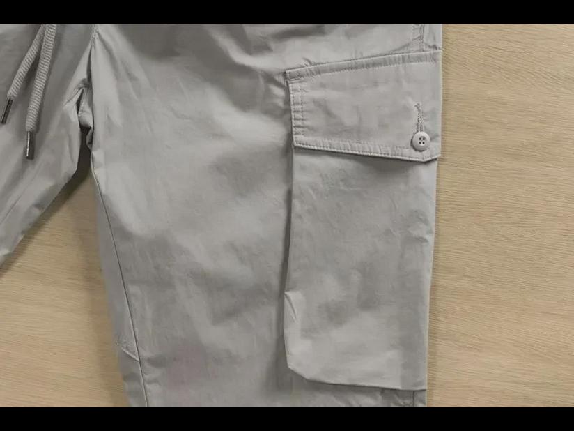 Pantaloni casual la modă pentru bărbați 2023 cu buzunare multiple și manșete - Salopete de lucru cu croială largă