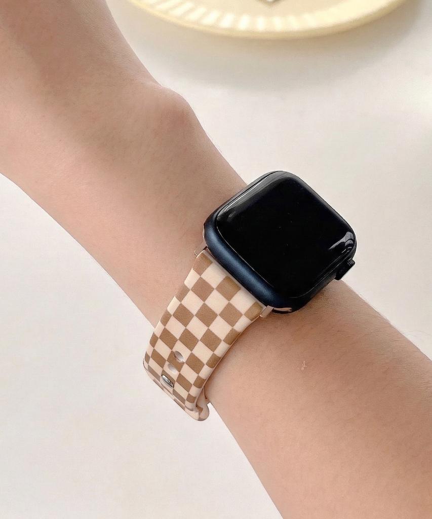 Adeo Checkerboard Apple Watch Galaxy Watch Silicone Band Strap