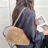 Winter Casual Portable Women's Plush Shoulder Bags Simple Commuter Ladies Furry Underarm Bag Versatile Faux Fur Female Handbags