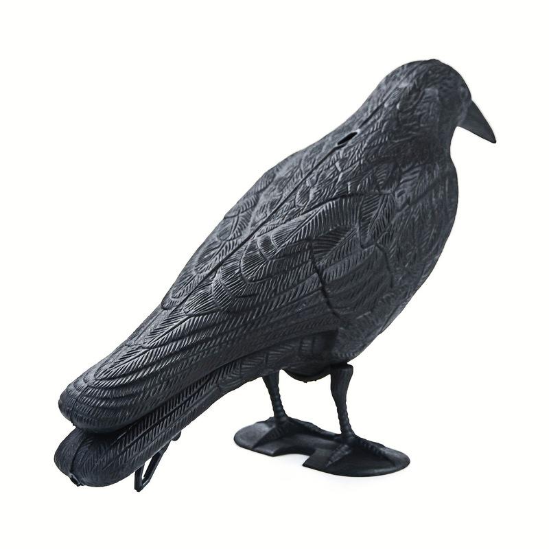 1pc Crow Decoracion Simulation Black Crow Raven Bird Repellent Pest Control Pigeon Repellent Garden Decoration Outdoor Sculpture
