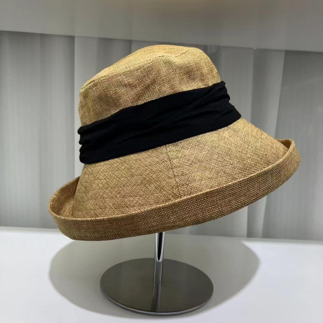 

Japanese big brim fisherman s hat children s summer thin cotton and linen foldable face covering, sun protection and small washbasin hat One size хакі