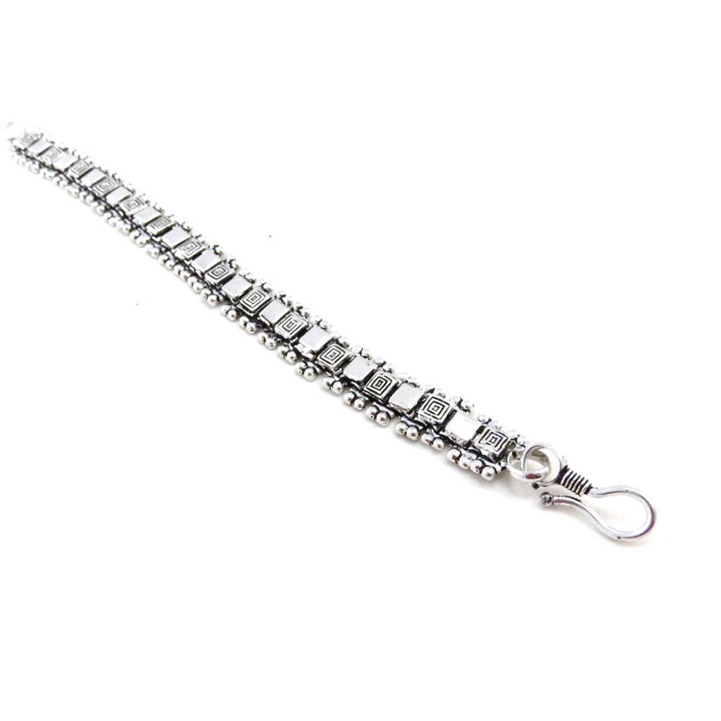 Les Trésors De Lily [H7498] - Silver 'Kilimanjaro' Designer Bracelet