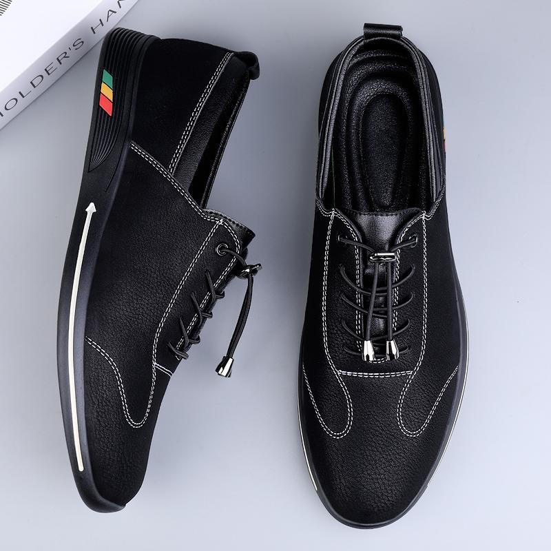 Fashion New Male Comfortable Walking Shoe Men Genuine Leather Casual Shoes 2024 All-match Mens Sneakers Handmade Outdoor for Men Flats