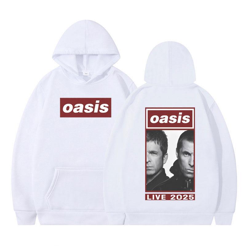 British Rock Band OASIS Live 25 Tour Hoodie Men Woman Oversized Hip Hop Sweatshirts Winter Thick Casual Oversized Tracksuit Tops