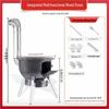 Portable Outdoor Wood-Burning Stove with Large Pot Stand