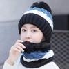 Soft Scarf and Hat Set Coral Fleece Knitted Scarf Versatile Cold Proof Scarf  Autumn