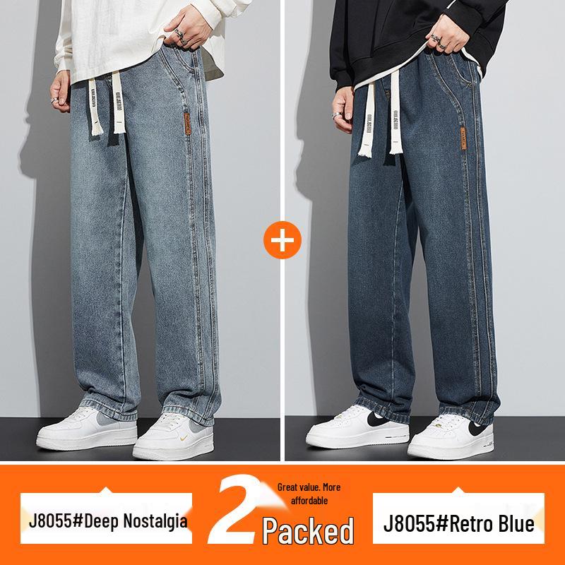 Herren 2025 Herbst/Winter Verdickte Samt Straight-Leg Casual Jeans