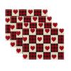 4pcs/6pcs/8pcs Valentine's Day themed placemats, linen placemats for home kitchen restaurant, fashionable print, table mats for holiday parties