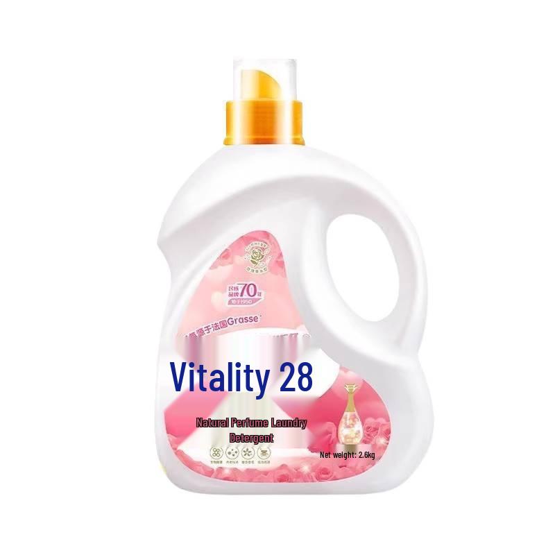 Vigor 28 Natural Scent Laundry Detergent: Long-Lasting, Low Foam, Easy Rinse, Stain Removal, Family Pack, Machine Wash Friendly.