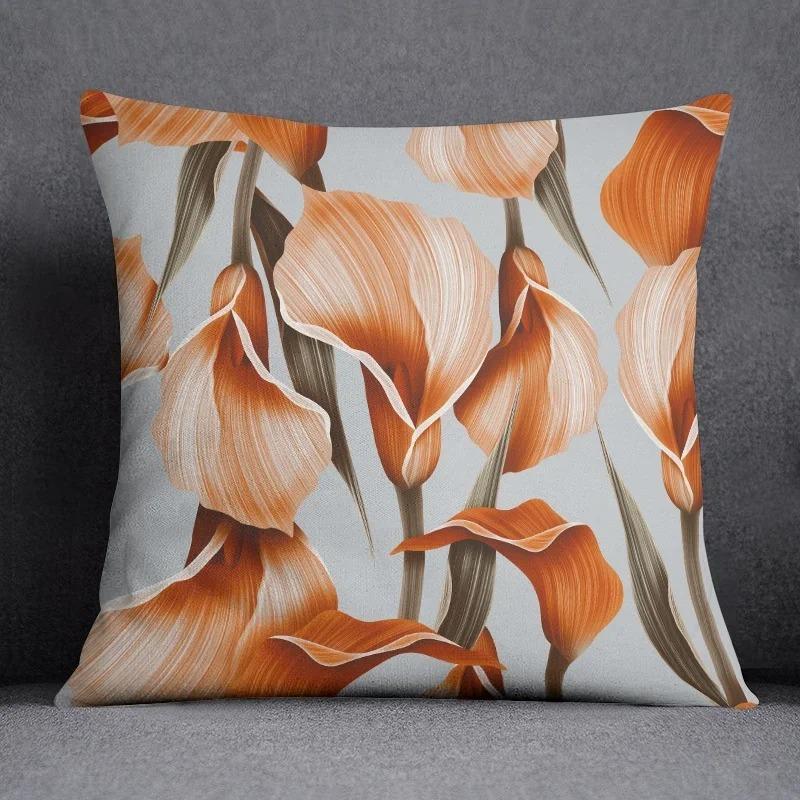 Tropical Flower Series Throw Pillow Decorative Pillow Bedroom Sofa Car Cushion Cover Pillowcase