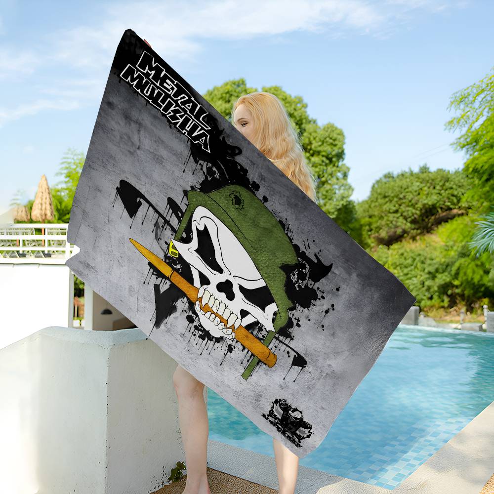 M-Metal M-Mulisha Game Anime Anime Beach Swimming Towel Soft Absorbent Washcloth Children's Gifts for Kids Travel Camping Gym