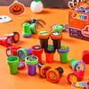 JOYIN 100pcs Halloween Stampers for Kids 25 Designs Assorted Plastic Stamps for Halloween Party Goodie Bag Teacher Student Classroom Game Prizes