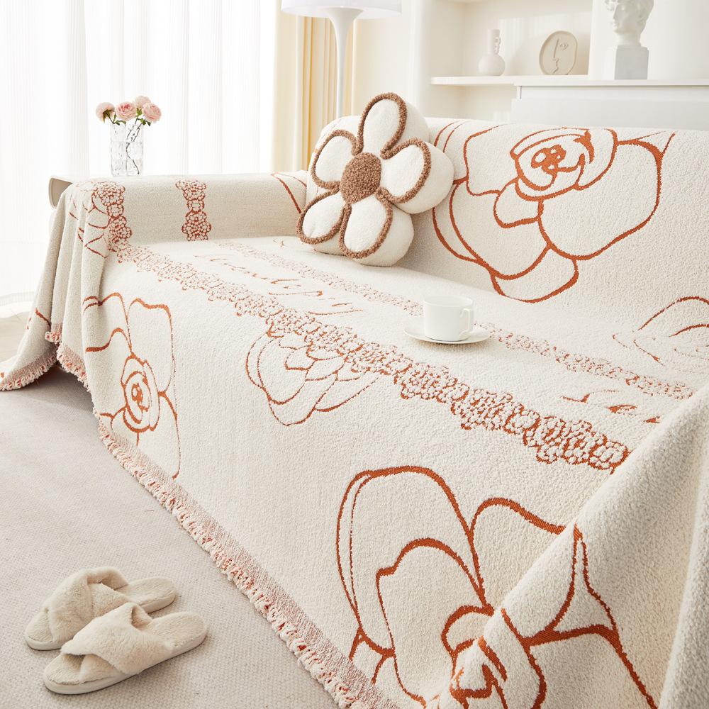 Sofa Cushion Four Seasons Universal Sofa Towel Half Velvet Sofa Cover All-Inclusive Universal Sofa Cover Cloth Blanket
