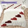 Strawberry and  Love Pattern Bedding uilt Set uilt Cover Pillowcase Home Decoration Birthday Gift (1 * duvet cover + 2 * pillowcase  without core)