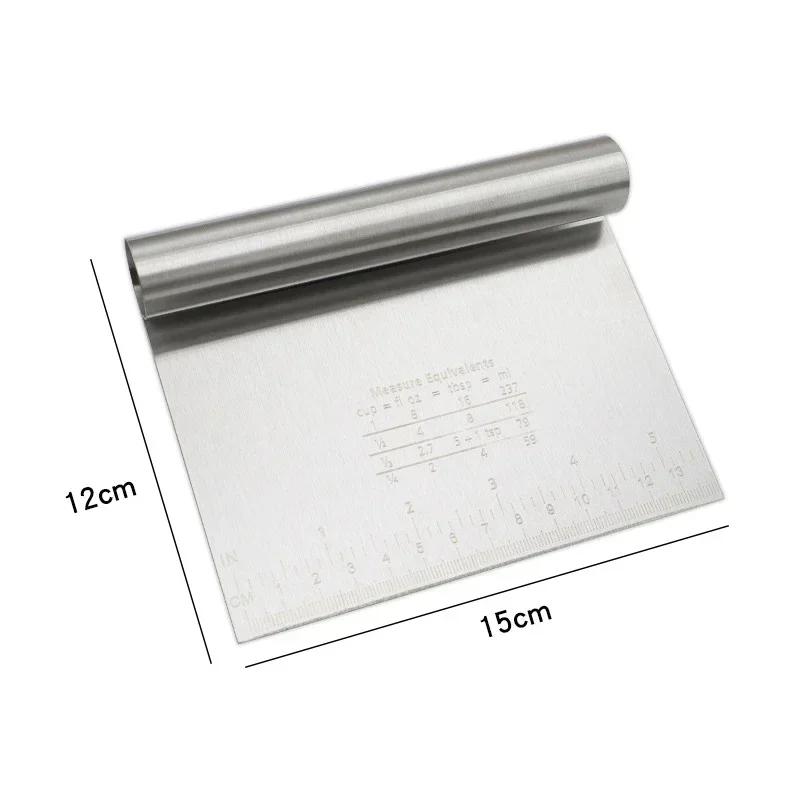 Stainless Steel Cake Scraper Pastry Cutters Baking Cake Cooking Dough Scraper Fondant Spatulas Edge DIY Baking Decorating Tools
