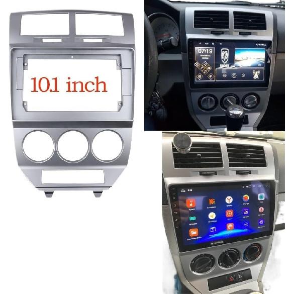 Car Radio Fascia Panel 10.1 Inch 2 Din Car Stereo Radio Fascia Audio Frame GPS Navigation Panel Dashboard Adapter/Fit for 2007-2010 Dodge Caliber Car