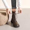 High fashion versatile Martin boots women's autumn and winter 2025 new sweet and comfortable flat short boots British women's boots