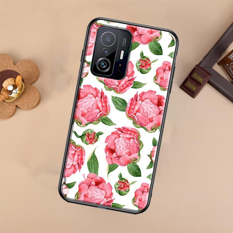 Peonies Beautiful Flower Case For Xiaomi 13 14 Ultra 11T 12T 13T 14T Pro POCO X7 Pro X3 X5 X6 F3 F5 F6 M6 Pro Cover