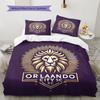OrlandoFC Pattern Bedding Quilt Set Quilt Cover Pillowcase Home Decoration Birthday Gift (1 * Duvet Cover + 2 * Pillowcase, Without Core)