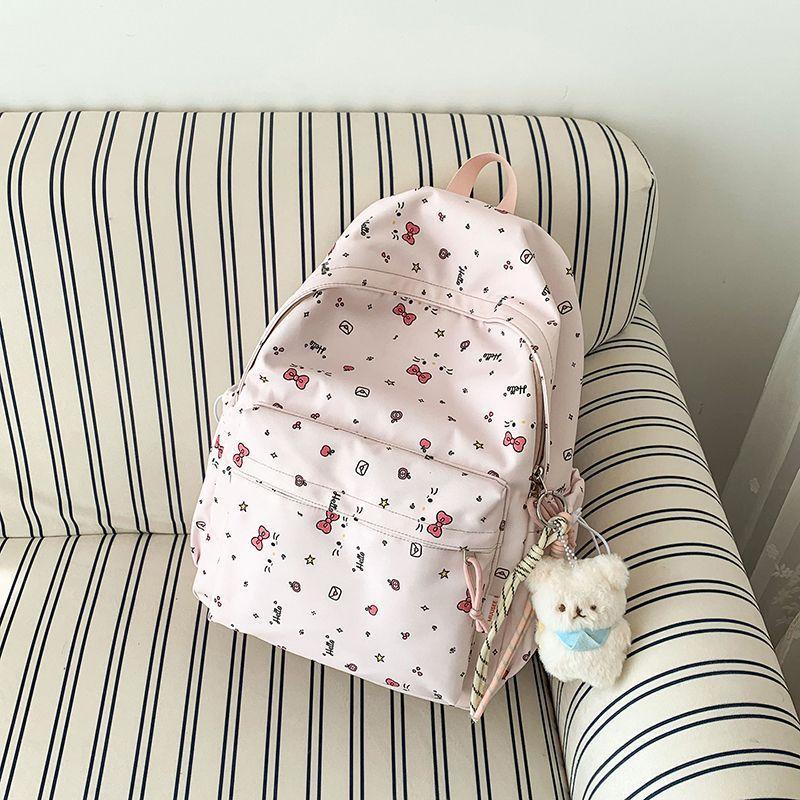 Schoolbag Korean Version Ins Cartoon Hello Kitty Backpack Women's Large Capacity College Style Student School Bag Cute Versatile Backpack