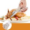 Stainless Steel Multifunctional Kitchen Scissors PP + TPR Comfort Handle Chicken Bone Cutter Shears with Nut Cracker