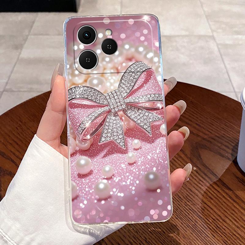 For Tecno Spark 40 4G KM5 Cases Clear Silicone Soft TPU Jelly Casing Cover Tecno Spark40 4G Cute Rabbit Cat Dinasaur Phone Case