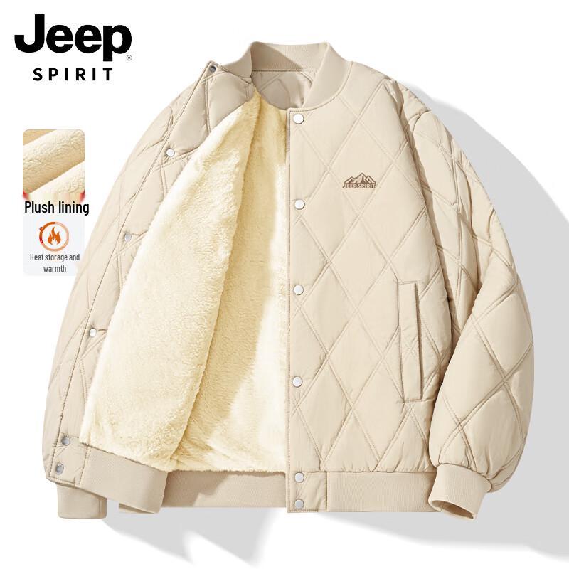 

JEEP SPIRIT Men s Winter Fleece Lined Baseball Collar Jacket M