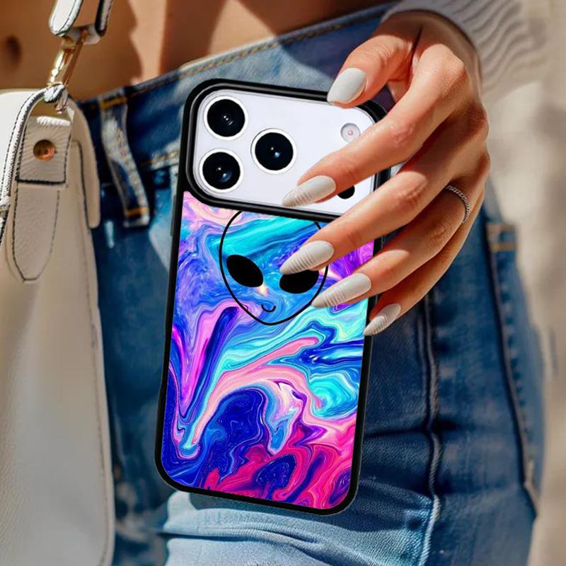 Alien Martian Humans Arent Real Phone Case For iPhone 17 Air 14 15 13 12 Max Cover For Apple 14 15 16 16e 11 Pro Max Plus Coque