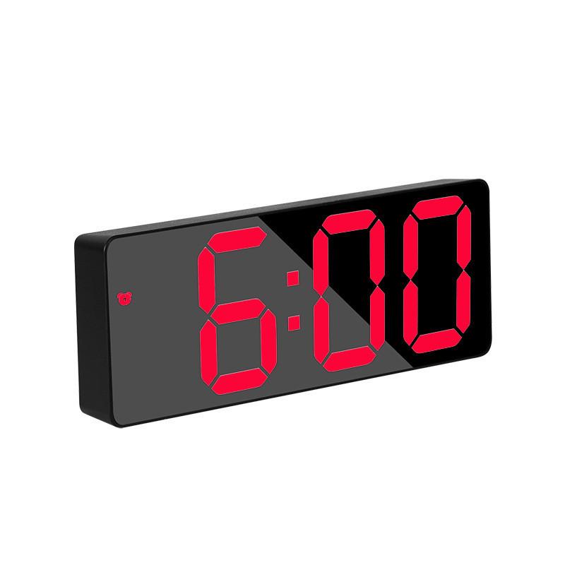 Digital Alarm Clock Battery Powered Adjustable Temperature Date Brightness Time