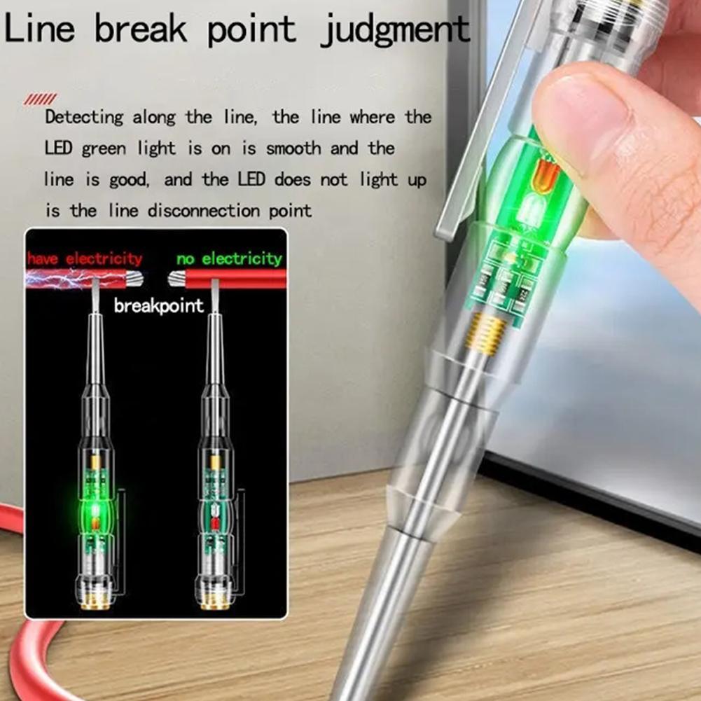Induced Electric Tester Pen Screwdriver Probe Light Voltage Tester Detector AC/DC 70-250V Test Pen Electrical Line Detector