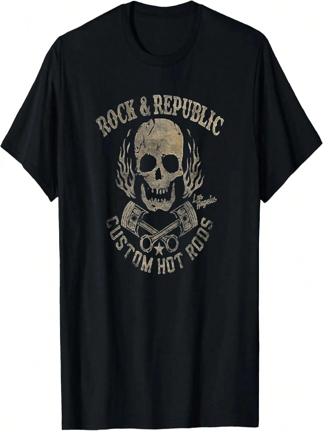 Rock And Republic Skull And Pistons Logo T-Shirt S разноцветный