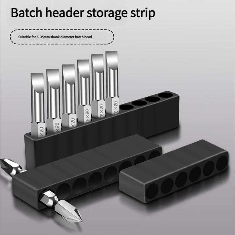 1/4 Driver Accessory Enclosure 6.35mm Bit Storage Card Hexagonal Shank Screwdriver Bit Soft Case For Easy Identification