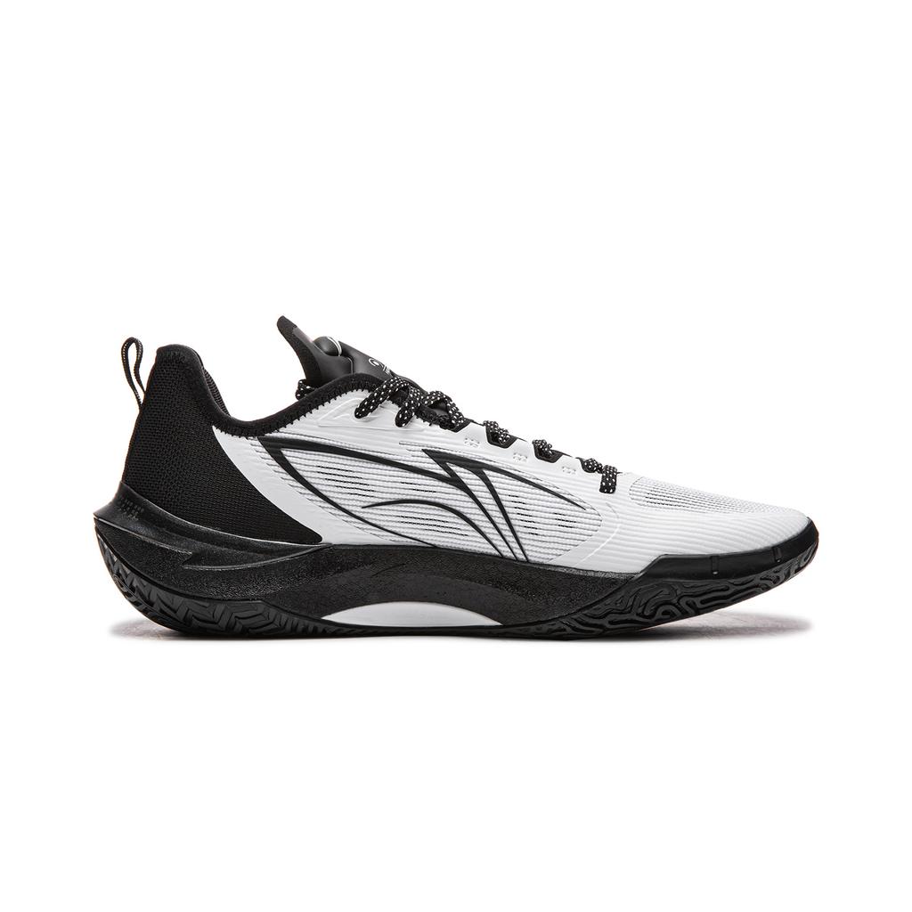 Li Ning Hurricane Storm Eye Full Palm Technology Laufschuhe Herren Basketballschuhe Weiß Schwarz ABAU083-13