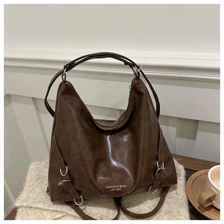 

Зимняя корейская ретро-сумка-тоут из мягкой кожи 2024 - Модная, простая, дорогая, многофункциональная сумка через плечо