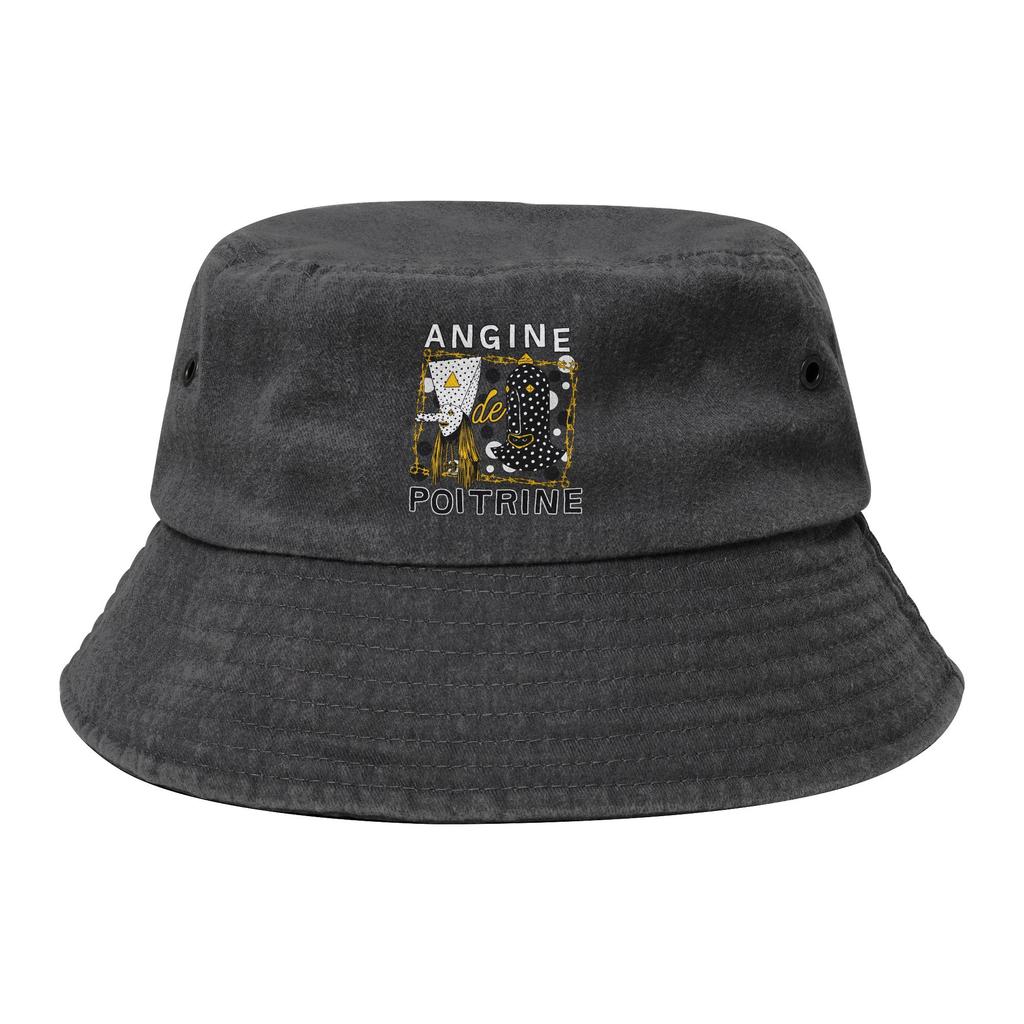 Cappello a secchiello Rock Angine de Poitrine Band per Ragazza Vocation Lavato Usurato Cappello da Sole Protezione UV per Cappelli da Pesca Copricapi