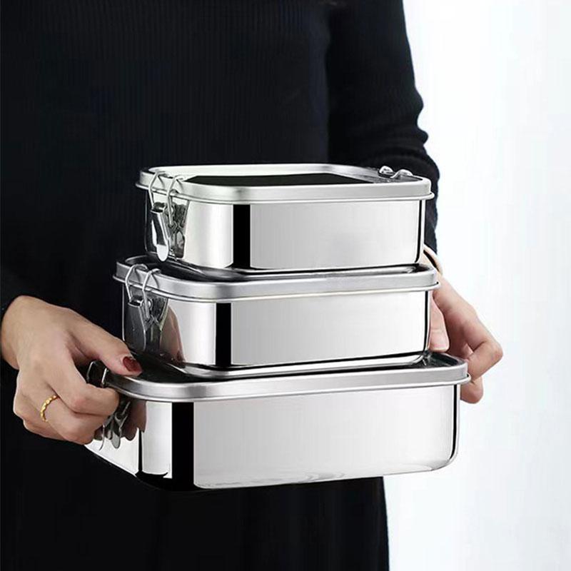 Separate Bento Lunch Box 304 Stainless Steel Lunch Box Baby Child Student Outdoor Camping Picnic Bento Box Tableware Sealed Box