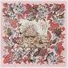 "New European and American Jungle Floral Bird Print 130cm Silk Twill Satin Square Scarf Shawl"