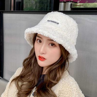 Faux Fur Winter Bucket Hat Women Korean Thickened Warm Wool Hats Bob LADY Panama Outdoor Hiking Fisherman Hat