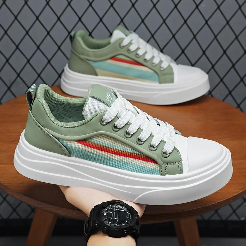 Fashion White Mens Sports Shoes Men Skateboarding Shoe Outdoor Running Sneakers Platform Casual Shoes Breathable Light Walking Shoes